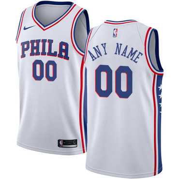 Women%27s Customized Philadelphia 76ers Swingman White Nike Association Edition Jersey->customized nba jersey->Custom Jersey